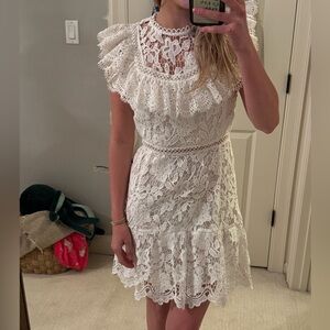 Adelyn Rae Ivory Lace Dress